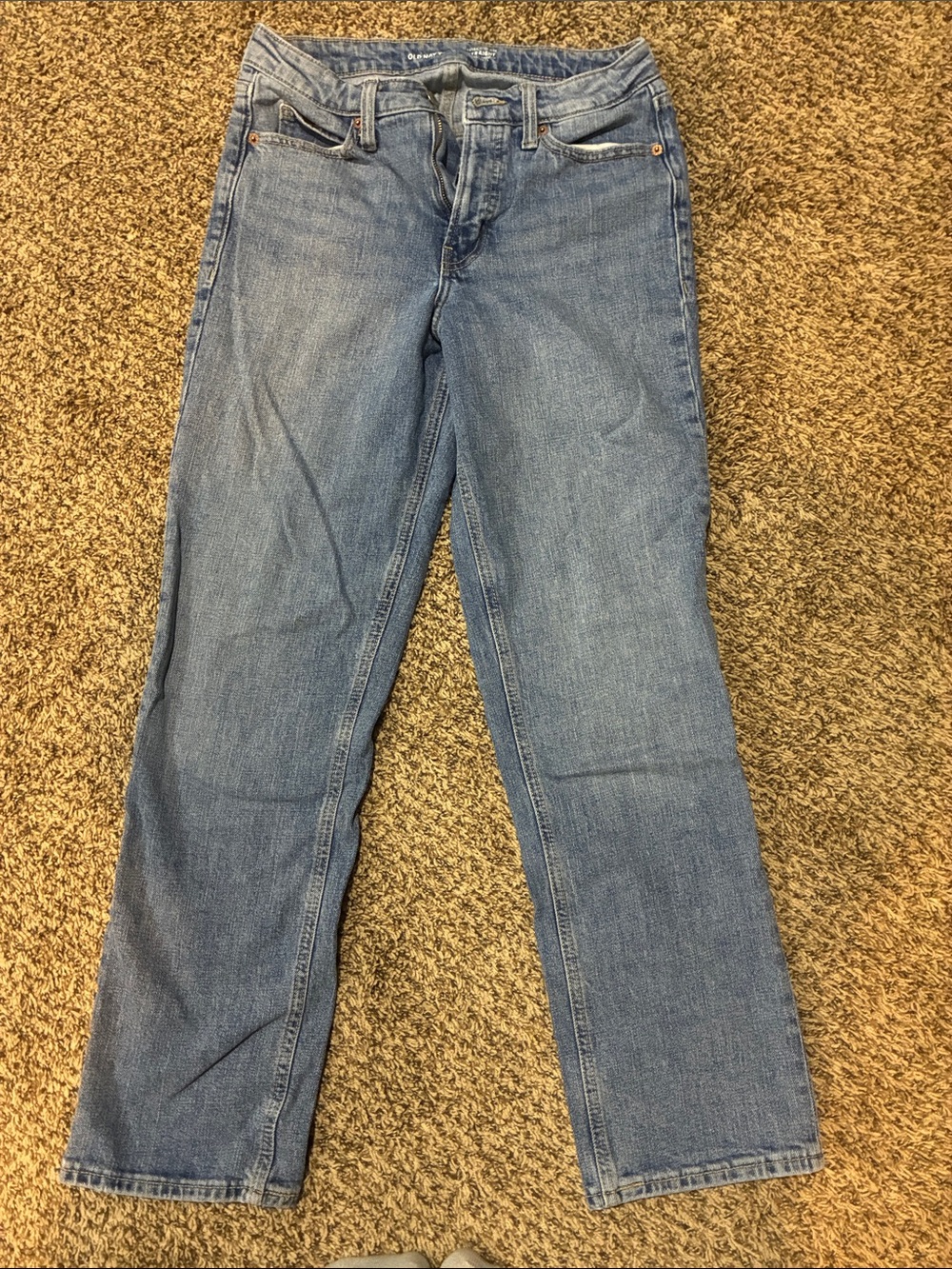 Old Navy Light Blue Straight-Leg Women's Jeans